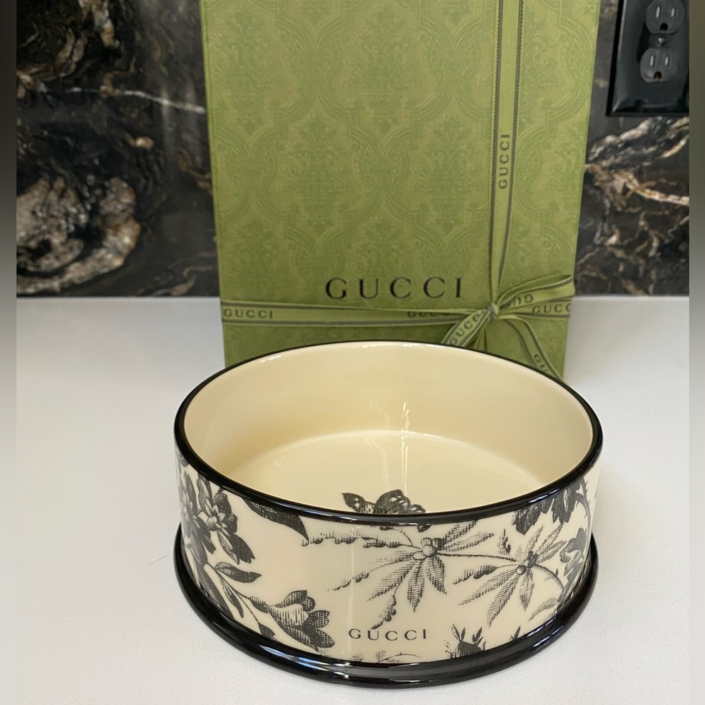 GUCCI LARGE HERBARIUM PRINT PET BOWL
